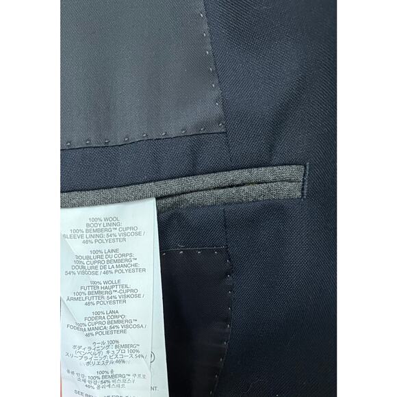 J. Crew Men's 40L Ludlow Slim-fit Suit Jacket in Italian Wool Navy Blue Blazer - Picture 8 of 9